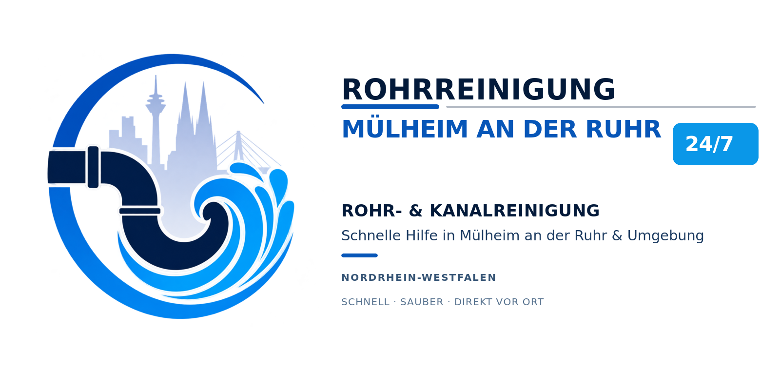 Mülheim an der Ruhr Rohrreinigung Kanalreinigung Notdienst Logo